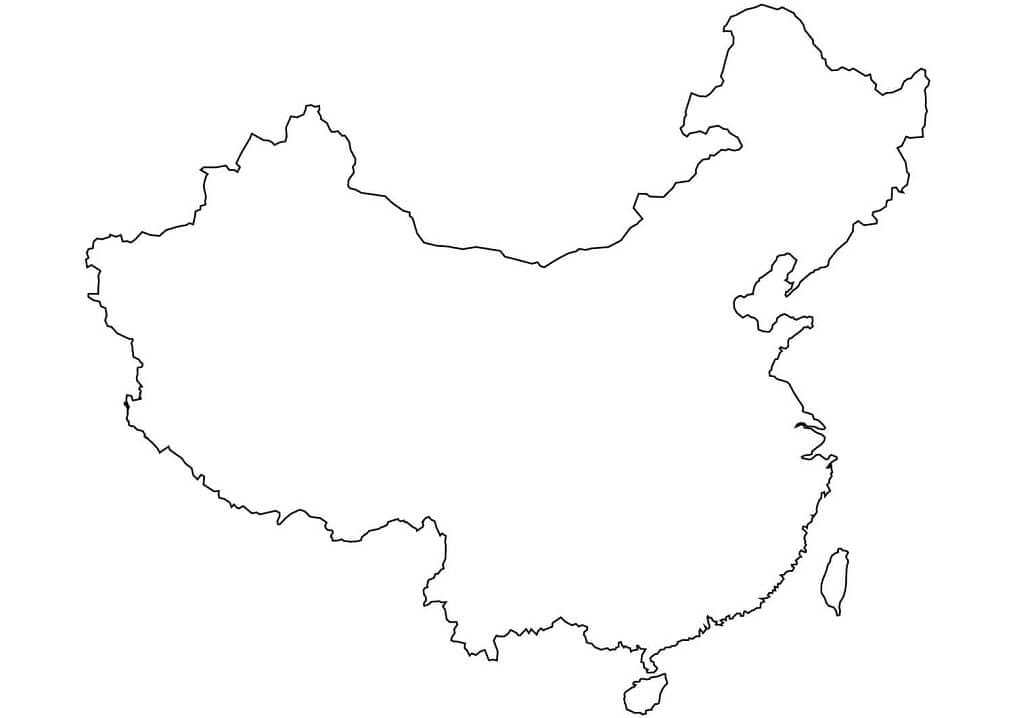 China Blank Outline Map Coloring Game China Blank Outline Map