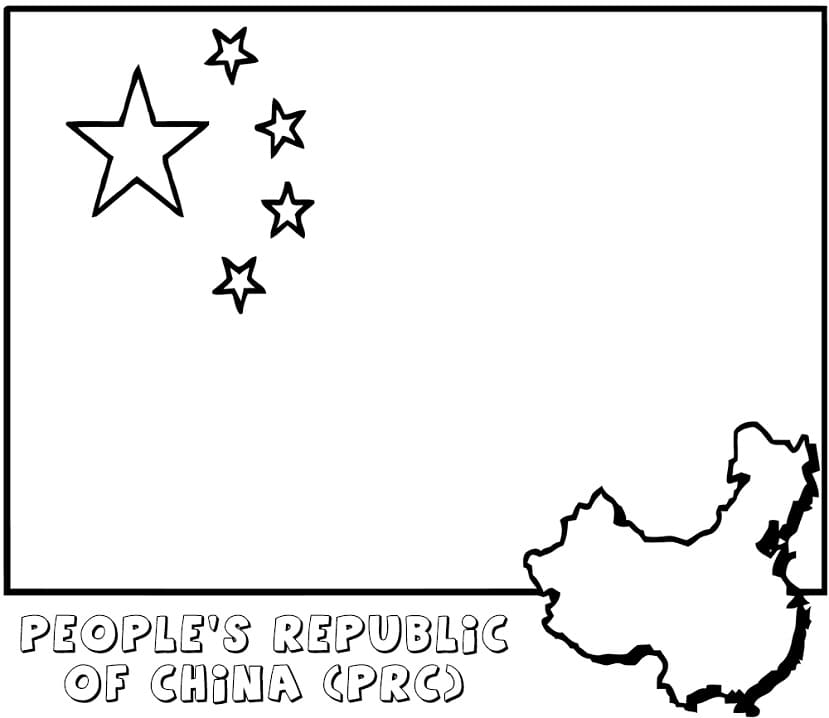 China Flag 5 Coloring Game China Flag 5