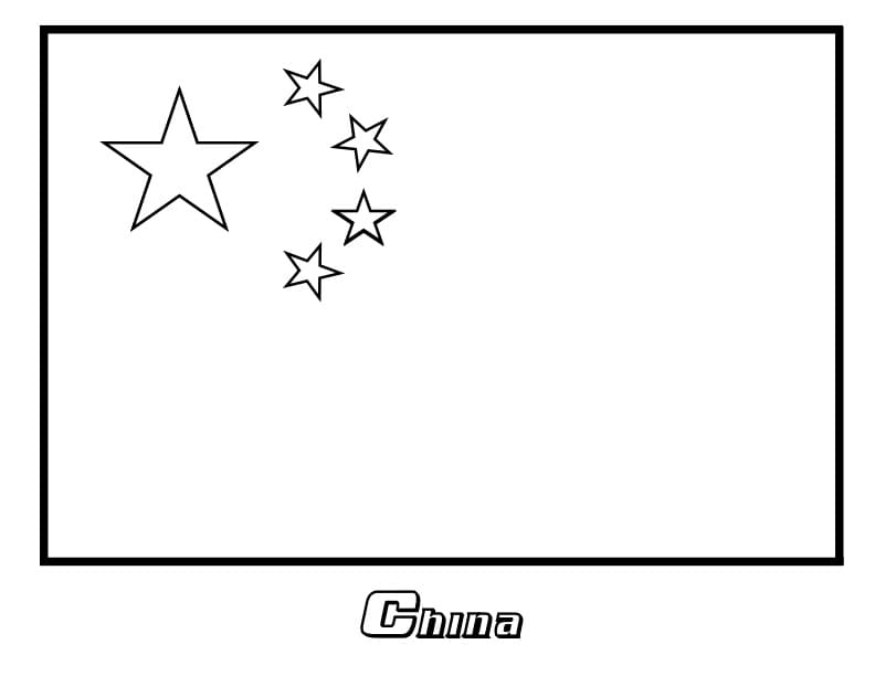 China Flag Coloring Game China Flag