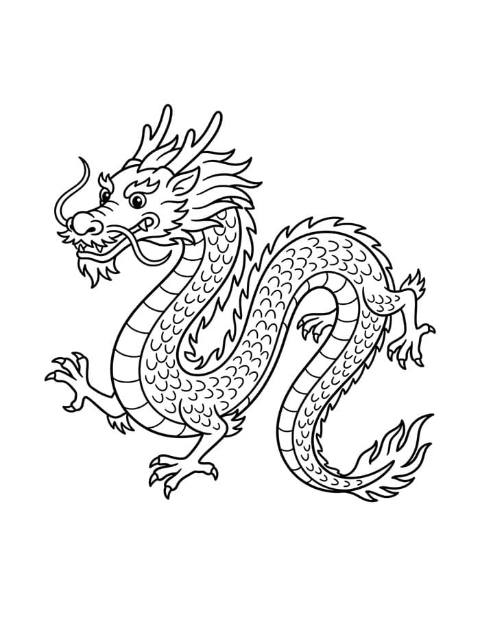 Chinese Dragon Free Printable