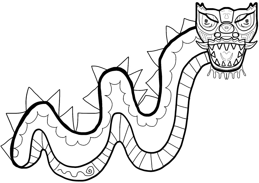 Chinese New Year Dragon 1 Coloring Game Chinese New Year Dragon 1