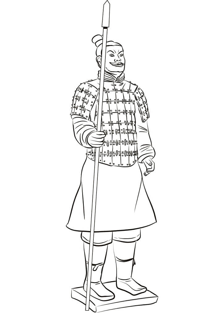 Chinese Terracotta Warrior Coloring Game Chinese Terracotta Warrior