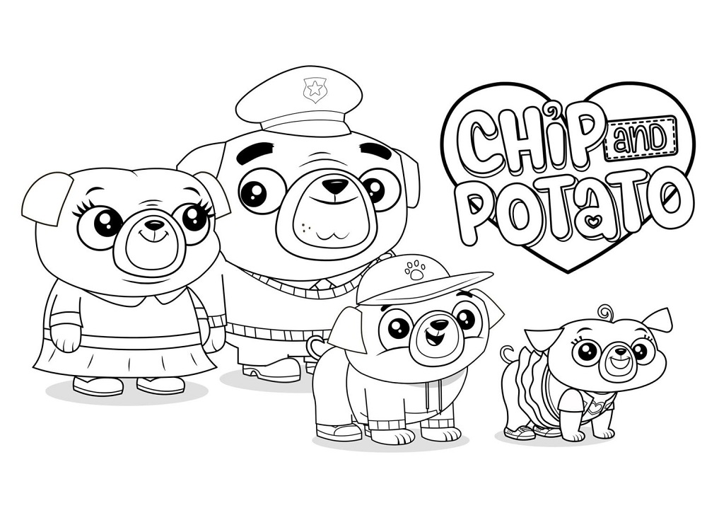 Chip and Potato Characters Coloring Game Chip and Potato Characters