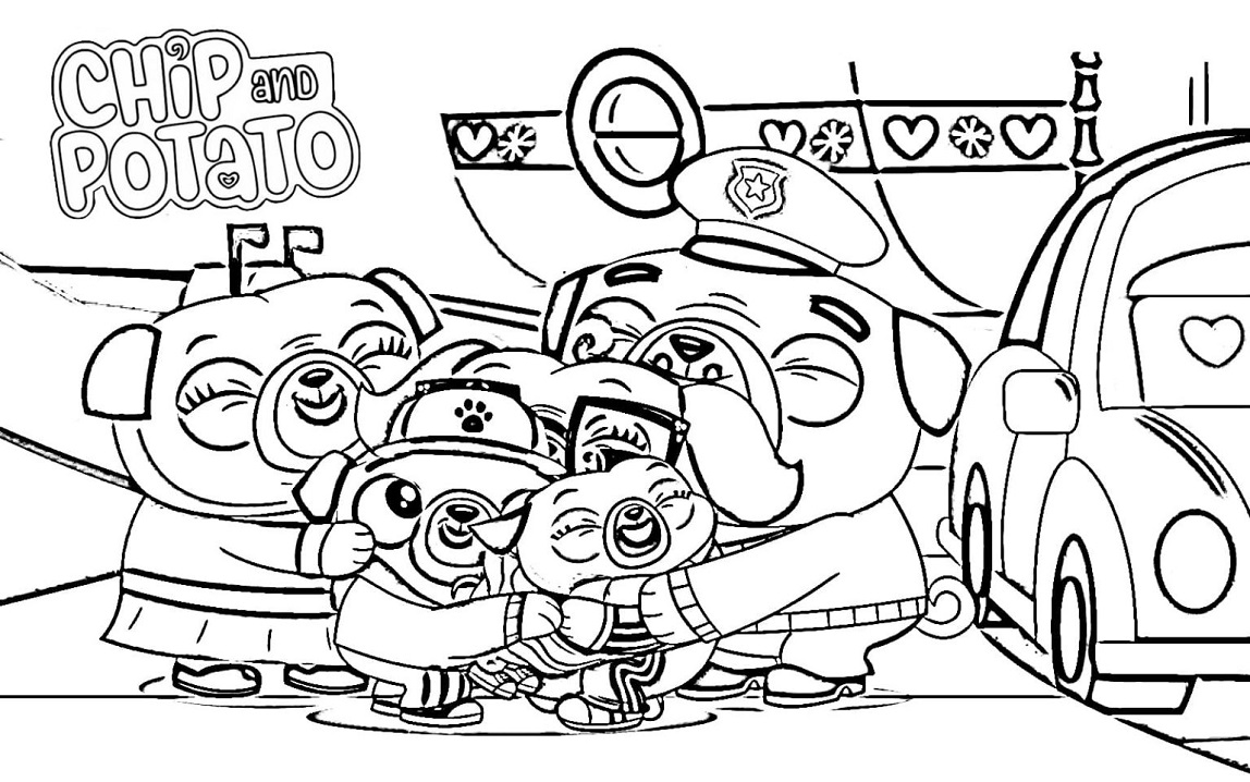Chip's Family Coloring Game Chip's Family