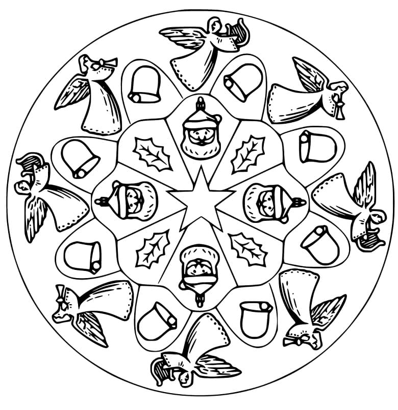 Christmas Angel Mandala