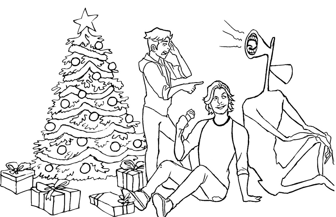 Christmas Siren Head Coloring Game Christmas Siren Head