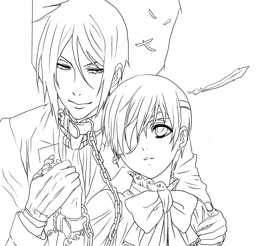 Ciel Phantomhive and Sebastian Michaelis from Black Butler