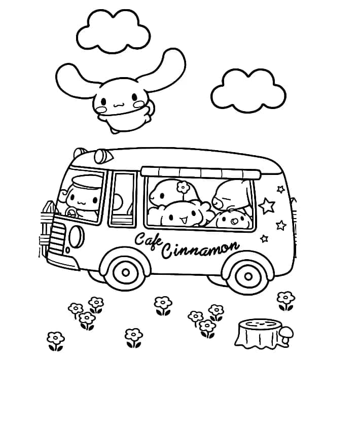 Cinnamoroll Printable Coloring Game Cinnamoroll Printable