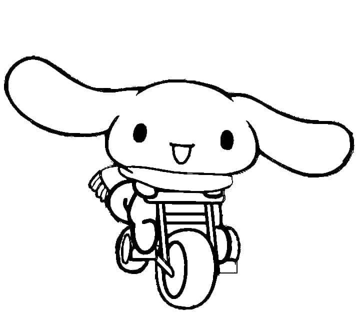 Cinnamoroll on Bike Coloring Game Cinnamoroll on Bike