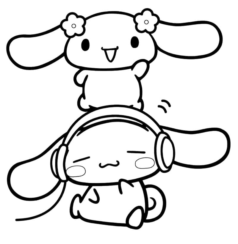 Cinnamoroll with Friend Coloring Game Cinnamoroll with Friend
