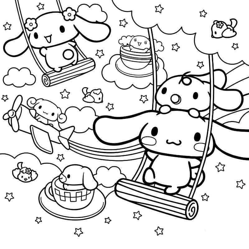 Cinnamoroll with Friends Coloring Game Cinnamoroll with Friends