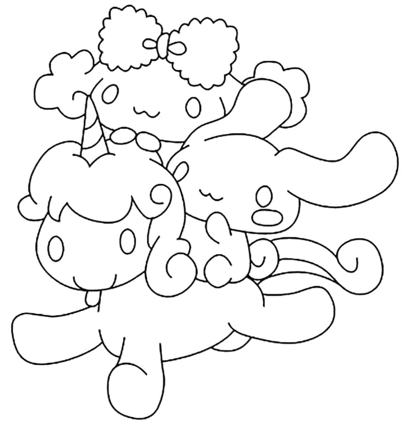 Cinnamoroll with Unicorn Coloring Game Cinnamoroll with Unicorn