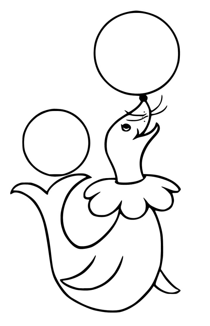 Circus Sea Lion Coloring Game Circus Sea Lion