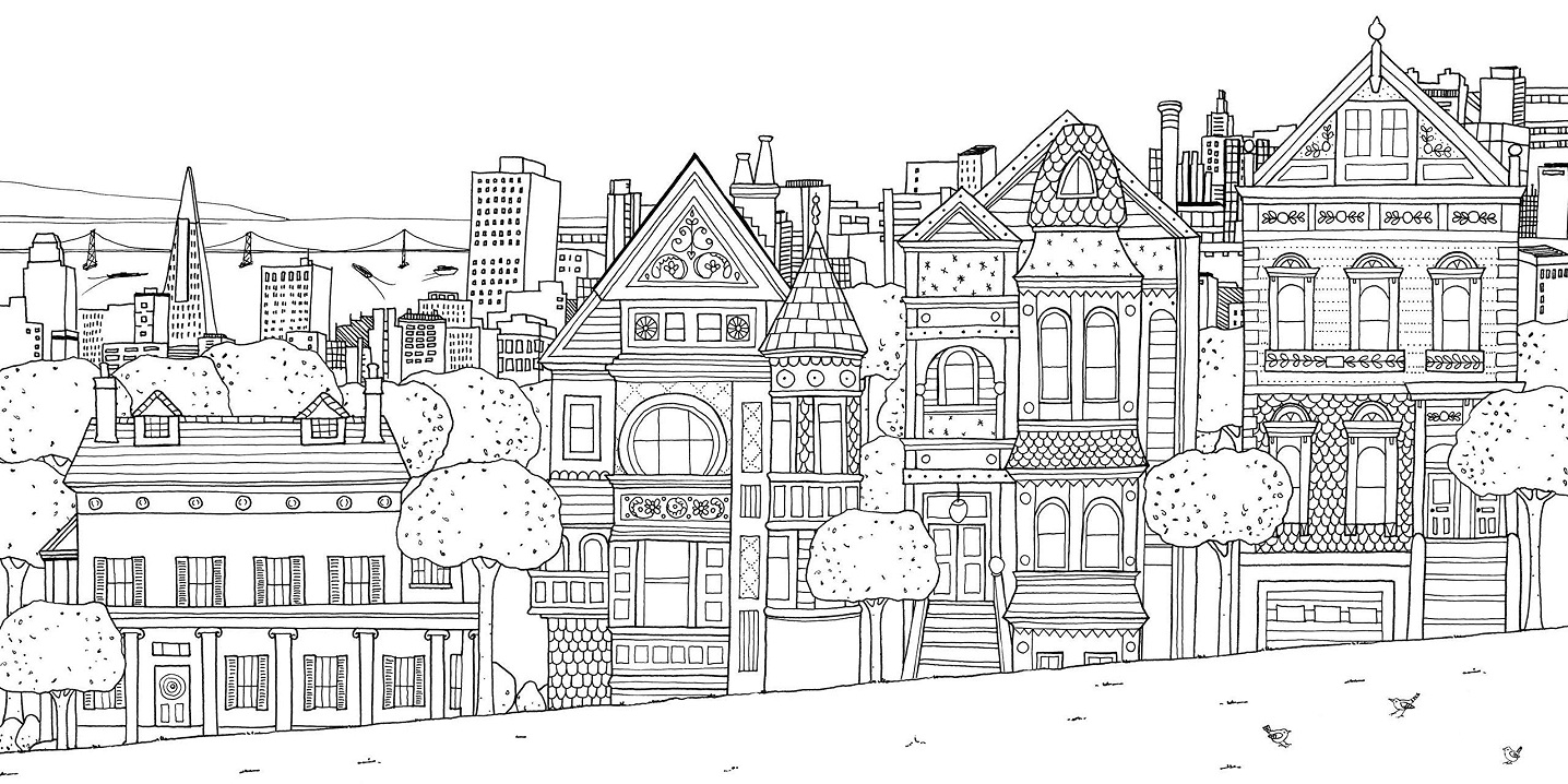 Normal City Coloring Page