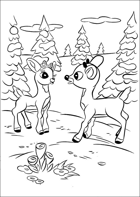 Rudolph 5 Coloring - Play Free Coloring Game Online