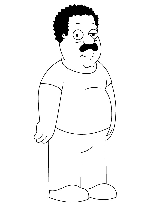 Cleveland Brown Family Guy Coloring Game Cleveland Brown Family Guy