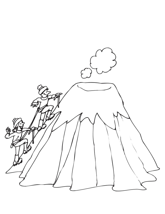 Climbing Volcano Coloring Game Climbing Volcano