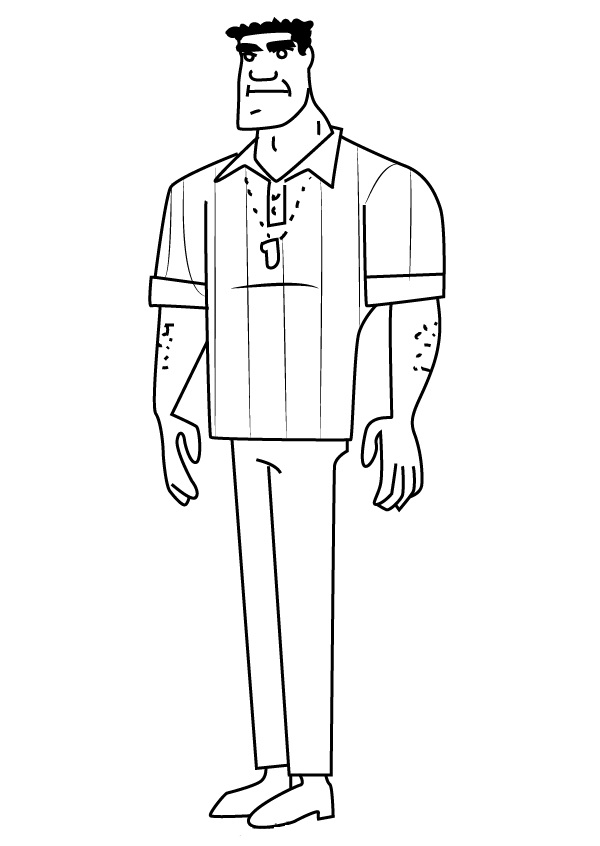 Coach Halder from 6teen Coloring Game Coach Halder from 6teen