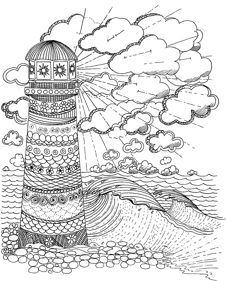 Coastal Lighthouse Coloring Game Coastal Lighthouse
