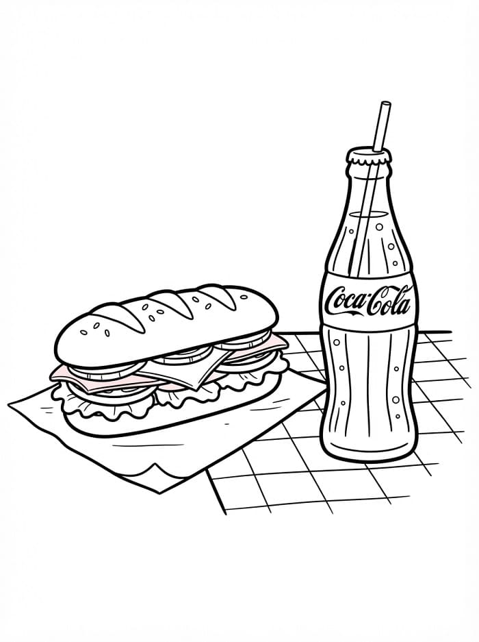 Coca Cola and Sandwich
