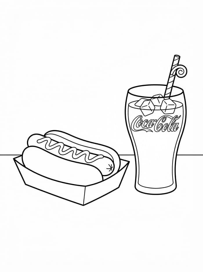 Coca Cola with Hotdog