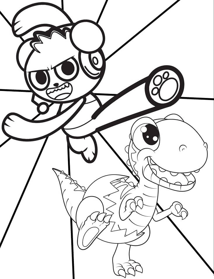 Combo Panda and Shelldon Coloring Game Combo Panda and Shelldon
