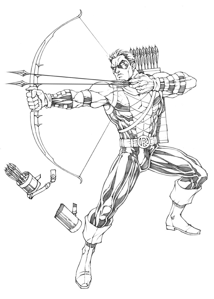 Comic Green Arrow Coloring Game Comic Green Arrow