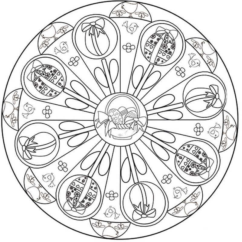 Complex Easter Mandala Coloring Game Complex Easter Mandala