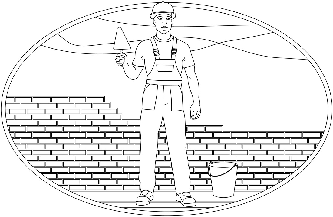 Construction Worker at Work