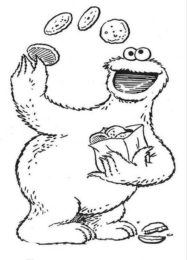 Cookie Monster with Cookies