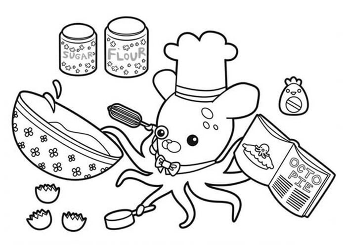 Cooking with Professor Inkling Coloring Game Cooking with Professor Inkling