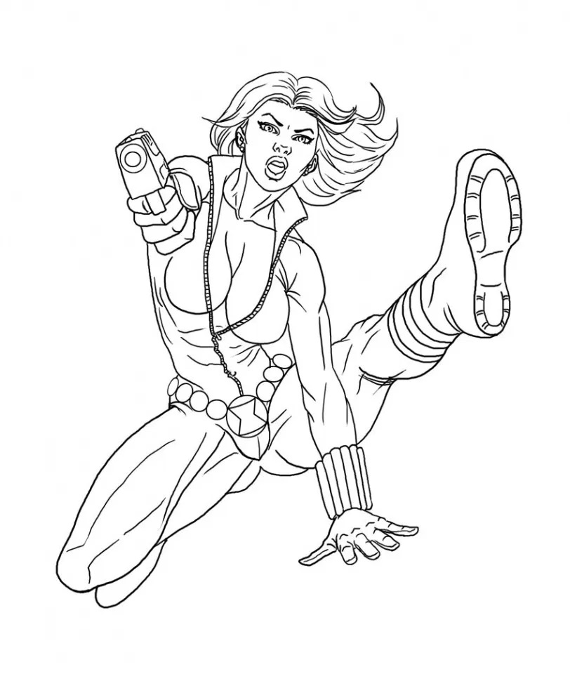 Cool Black Widow Coloring Game Cool Black Widow