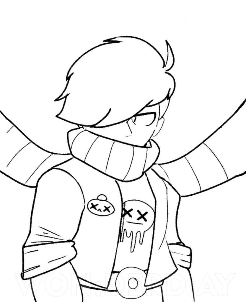 Cool Edgar Brawl Stars Coloring Game Cool Edgar Brawl Stars