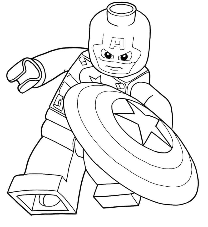 Cool Lego Captain America Coloring - Play Free Coloring Game Online