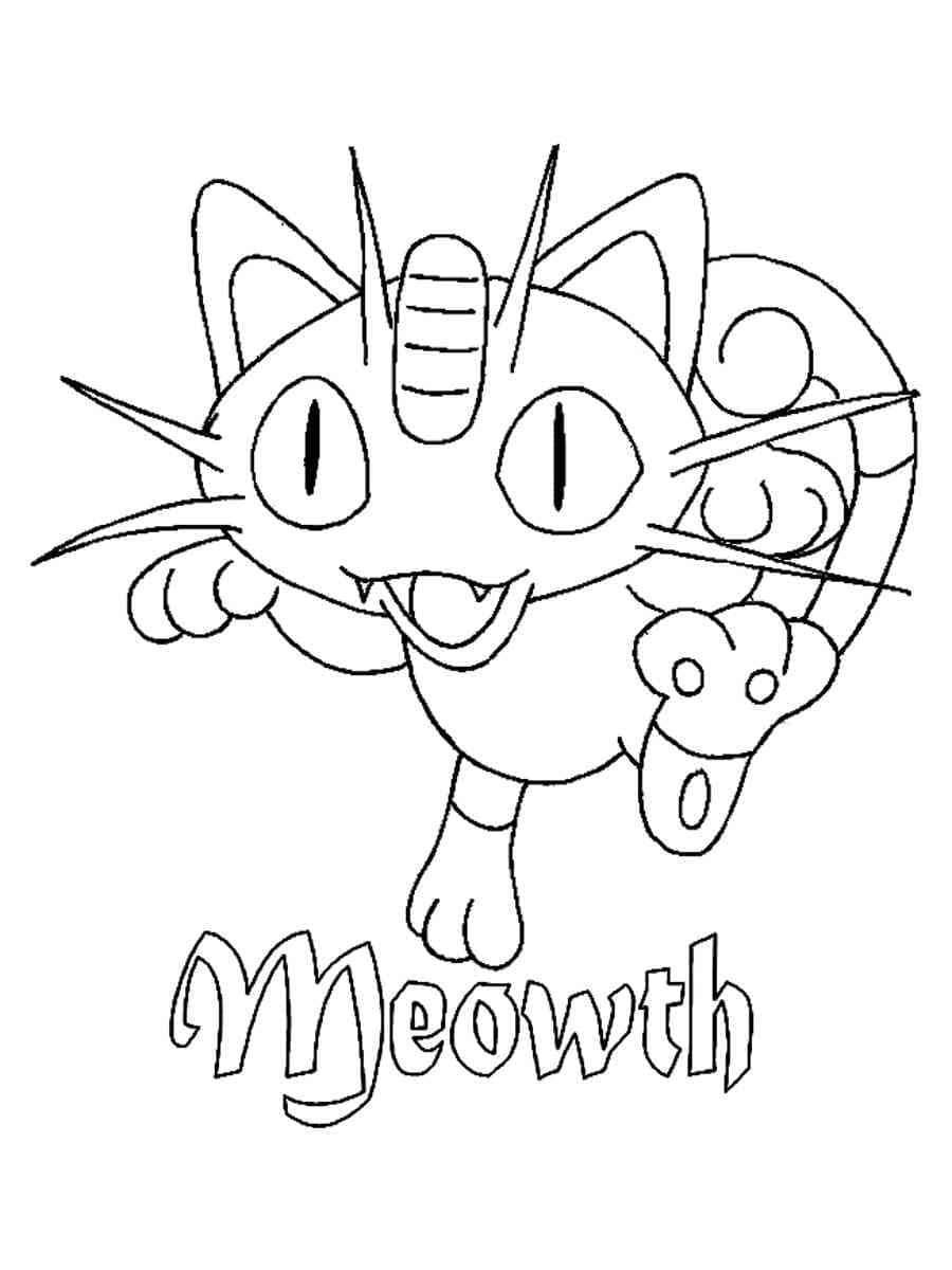 Cool Meowth Pokemon Coloring Game Cool Meowth Pokemon