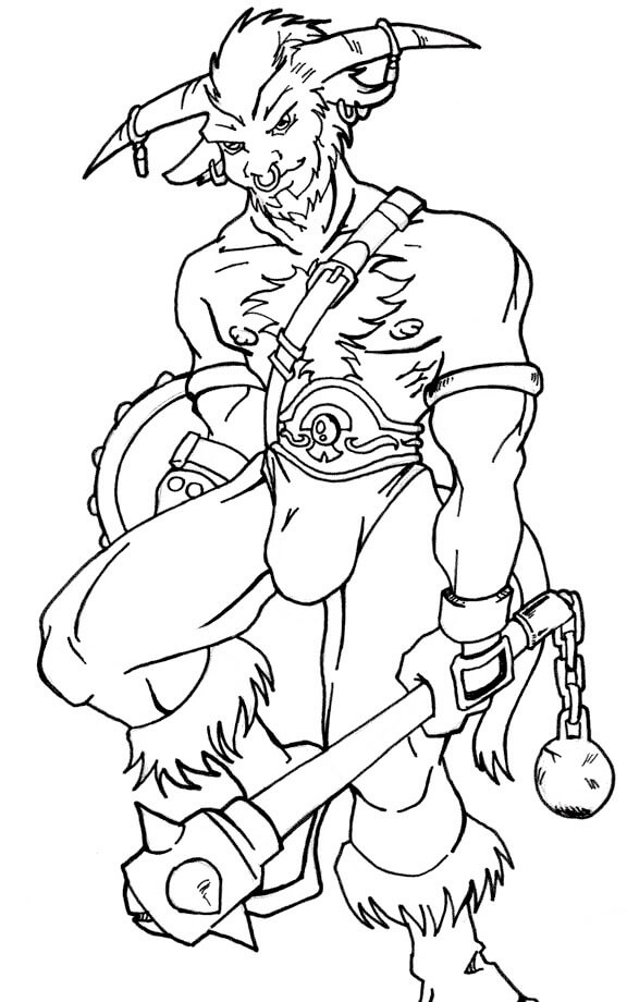Cool Minotaur Coloring Game Cool Minotaur
