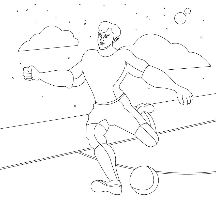 Cool Soccer Player Coloring Game Cool Soccer Player