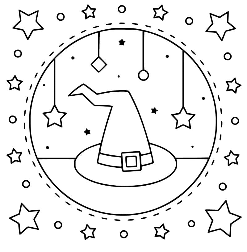 Cool Witch Hat Coloring Game Cool Witch Hat