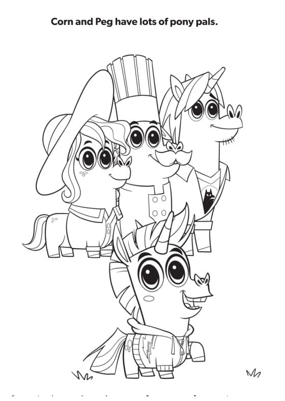 Corn and Peg 6 Coloring Game Corn and Peg 6