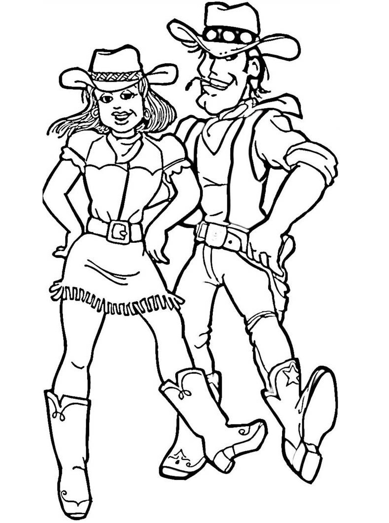 Cowboy Dance Coloring Game Cowboy Dance
