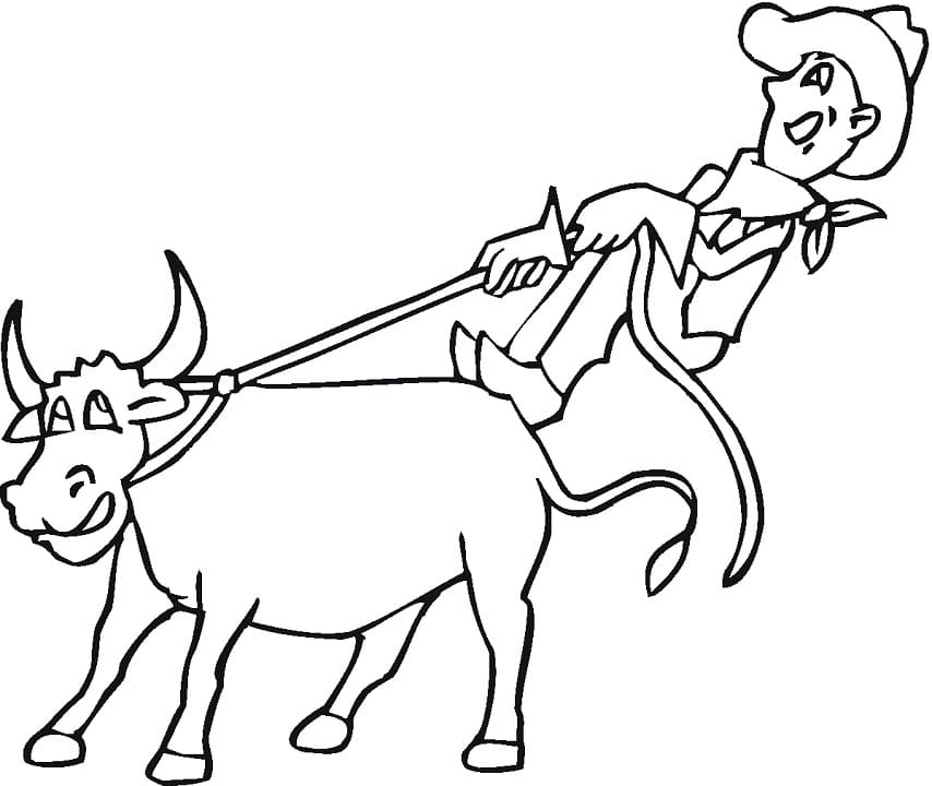 Cowboy and Cow Coloring Game Cowboy and Cow