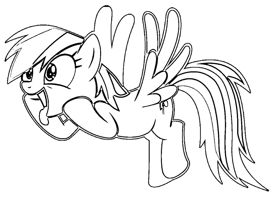 Rainbow Dash 3 Coloring - Play Free Coloring Game Online