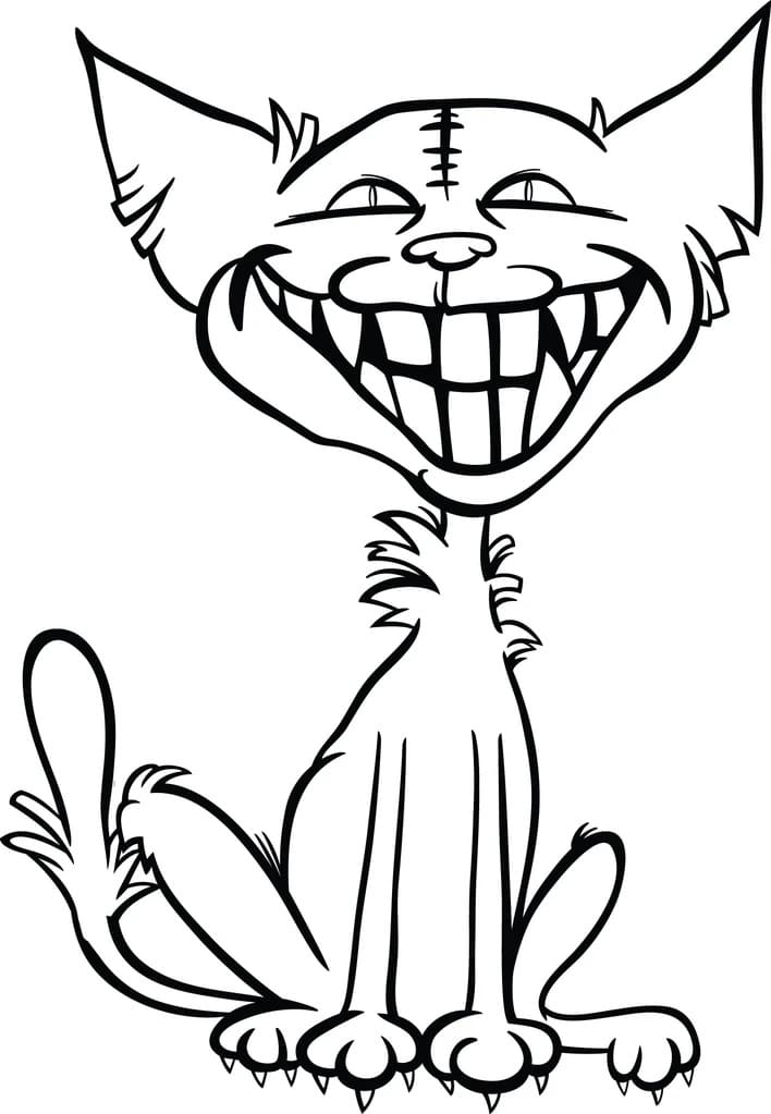 Creepy Cat Coloring Game Creepy Cat
