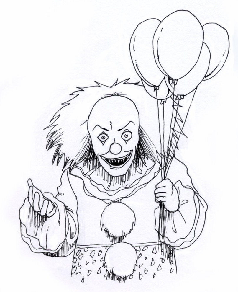 Creepy Clown Coloring Game Creepy Clown
