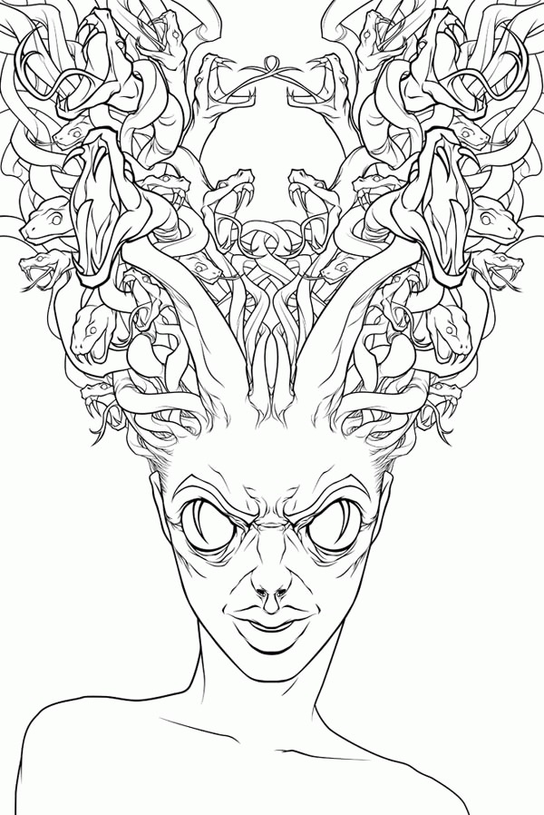 Creepy Monster Medusa Coloring Game Creepy Monster Medusa