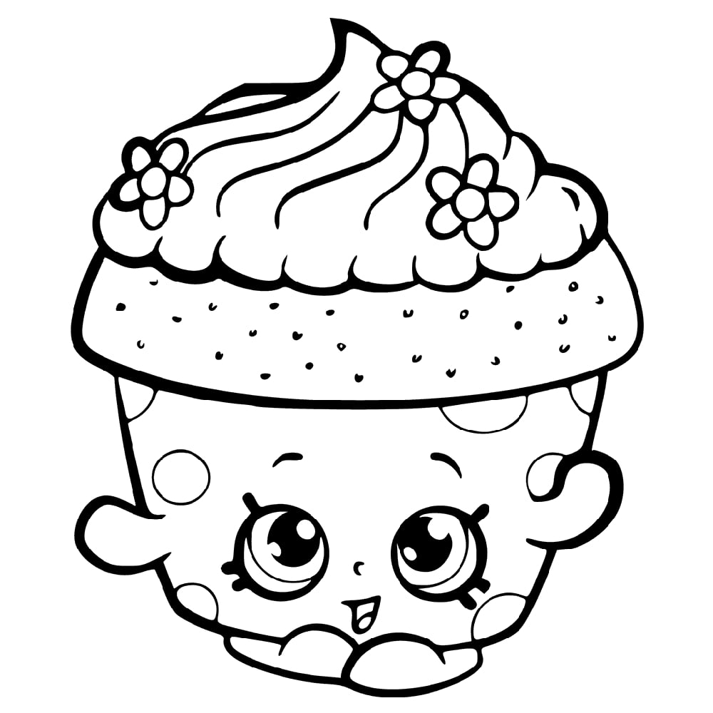 Cupcake Petal Shopkin Coloring Game Cupcake Petal Shopkin