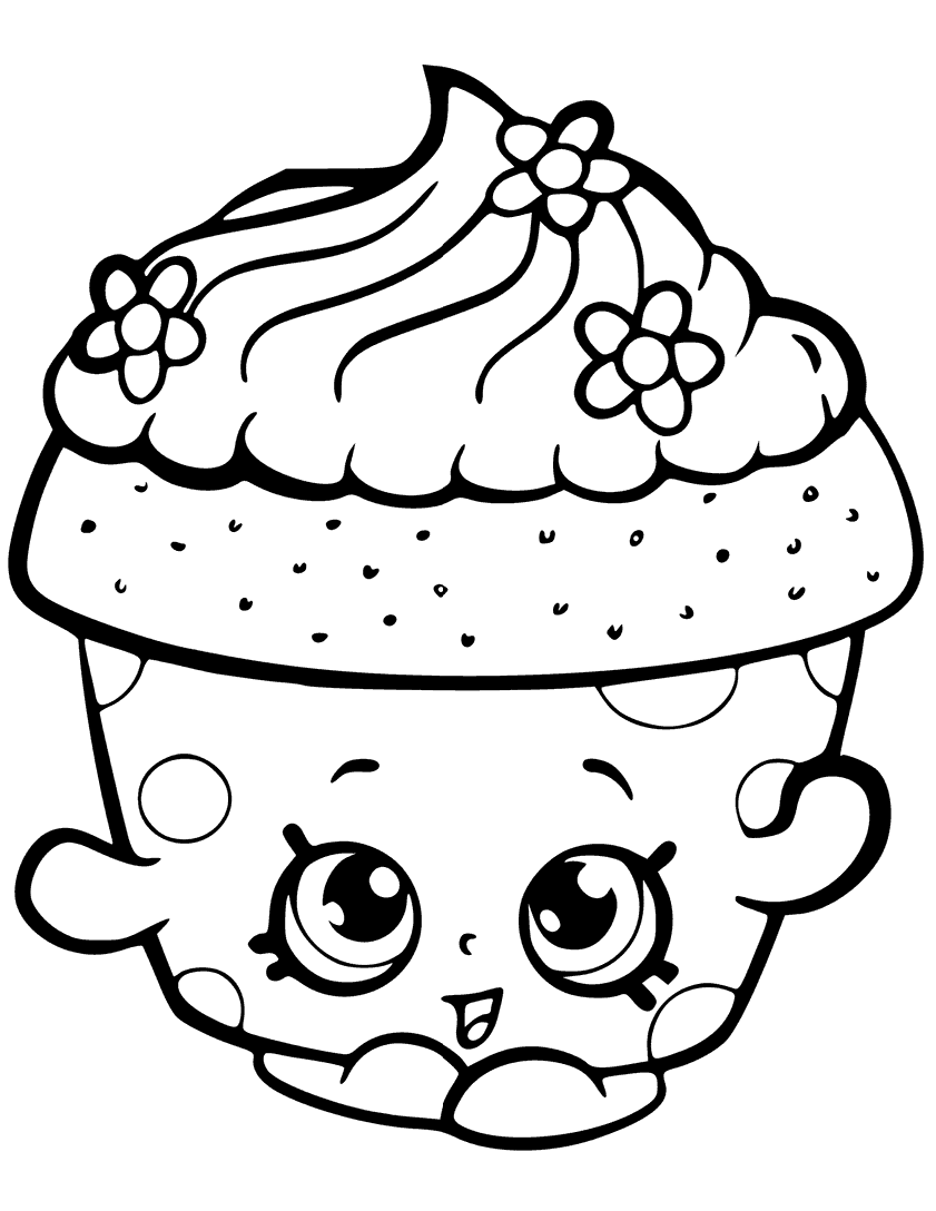 Cupcake Shopkin Coloring Game Cupcake Shopkin