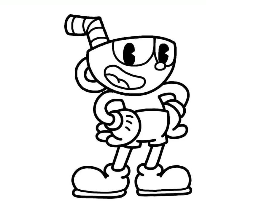 Cuphead Hilda Berg Coloring - Play Free Coloring Game Online