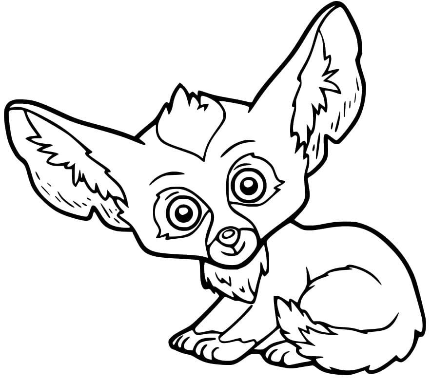 Cute Baby Fennec Fox Coloring Game Cute Baby Fennec Fox