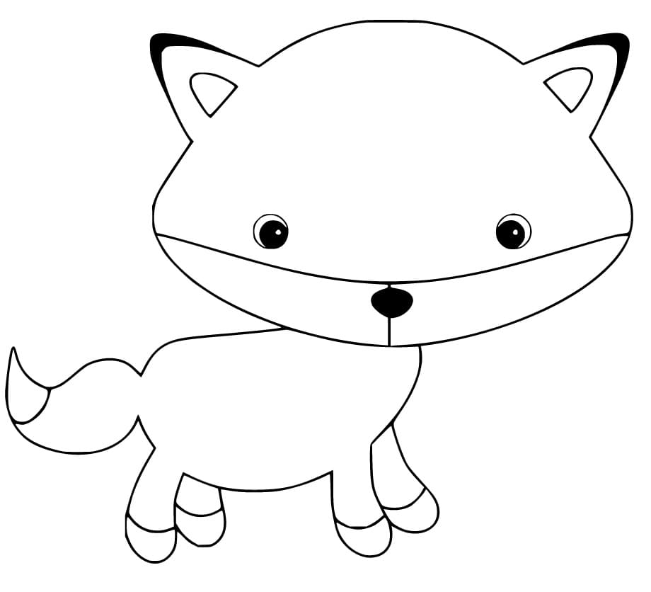 Cute Big Head Fox Coloring Game Cute Big Head Fox